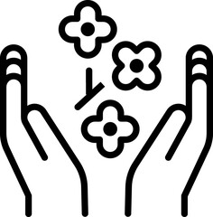 Sakura blossom line icon