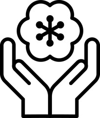 Sakura blossom line icon