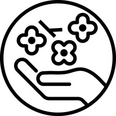 Sakura blossom line icon
