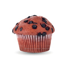 muffin isolated cake on white background