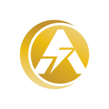 A letter lightning logo