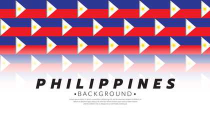 Philippines flag pattern background template. AEC ASEAN economic community flags. Vector Illustration.