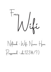 Wifi NetworkName Password Sign Printable