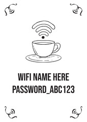 Wifi NetworkName Password Sign Printable