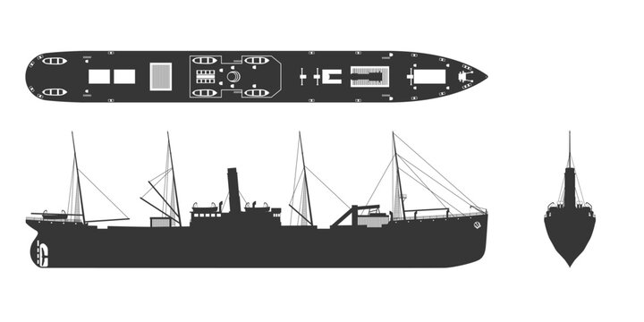 steamship clipart sun