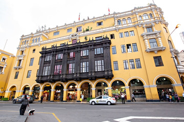 Naklejka premium Municipal Palace of Lima at Plaza de Armas, Peru