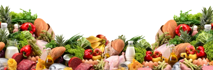 Photo sur Plexiglas Légumes frais Food products on a white isolated background