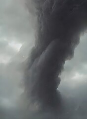 Large tornado, weather forecast, background, digital illustration