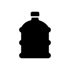 water bottle, bottle, icon, symbol, template, flat, black 