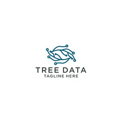 Tree data Vector logo template. , technology,template. Data Tree Icon.