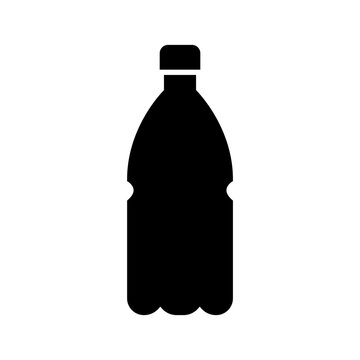 water bottle, bottle, icon, symbol, template, flat, black 