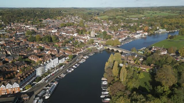 Henley-on-Thames, Oxfordshire, England, aerial view