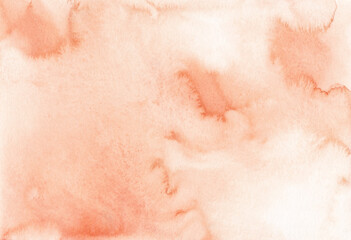 Obraz na płótnie Canvas Watercolor pastel peach color background texture. Soft backdrop.