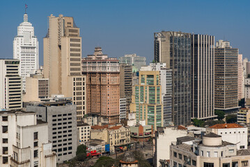 Fototapeta na wymiar Famous Tall Buildings of Sao Paulo City Downtown