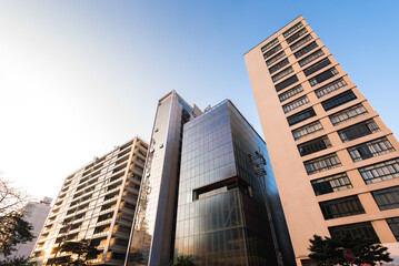 Modern Architecture Office Buildings in Paulista Avenue in Sao Paulo, Brazil