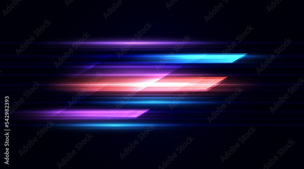 Aufkleber Abstract speed line background. Dynamic motion speed of light. Technology velocity movement pattern for banner or poster design. Vector EPS10.