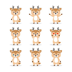 Cute Deer Character Bundle Premium
