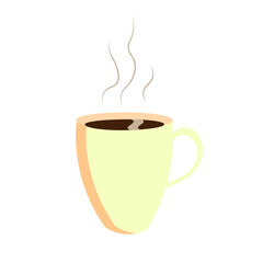 Isolated mug, hot chocolate, coffee vector, clipart
