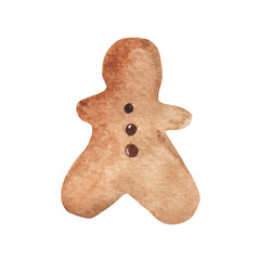 Cookies. Watercolor illustration of pastry. Hand drawn element for menu, recipe, label, packaging design. Bakery sweet products for breakfast.