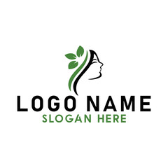 Beauty girl salon logo design and vector format.