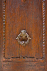 door with metal knocker