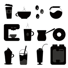 vector set of coffee and cups png jpeg ai