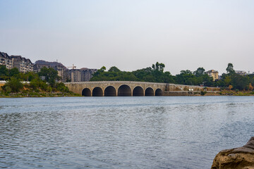 Fototapeta premium Bridge on the Lijiang River in Guilin