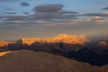 sunset in the mountains