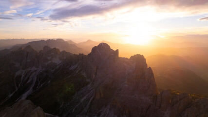 sunset in the mountains