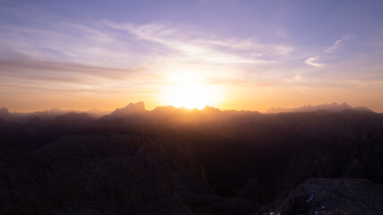 sunrise in the mountains