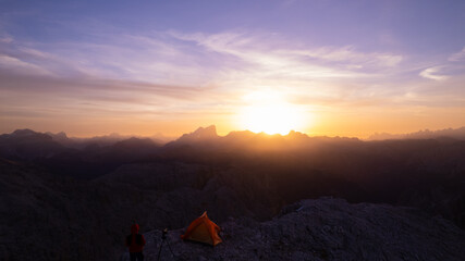 sunrise in the mountains