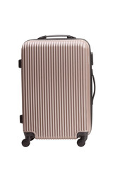 Gold rose metalic suitcase with wheels