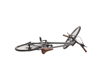 Bicycle falling on the ground