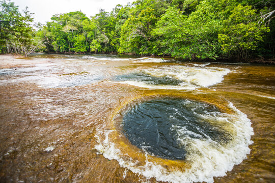 View of some pools at Mutum Watefall (Cachoeira do Mutum)  - Presidente Figueiredo, Amazonas, Brazil