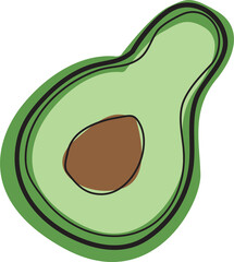 illustration of avocado