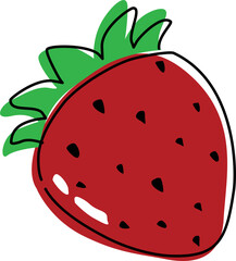 Obraz premium illustration of strawberry