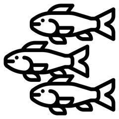 small fish fishing icon
