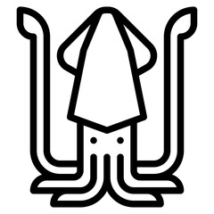 squid fishing icon