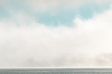 temps brumeux sur le lac Léman