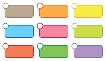 Set of colorful labels, copy space, vector desing