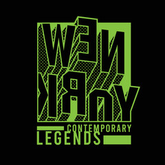 New York Contemporary Legends Typography comic Neon text lettering typographic Poster Graphic Design Vector for t shirt print