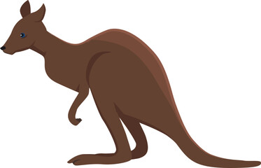Kangaroo icon. Australian wildlife symbol. Cute animal