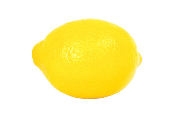Fresh yellow lemon isolated on white with PNG.