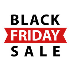 Black Friday sale label. Vector illustration