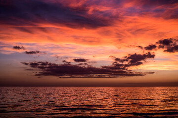 sunset over the sea