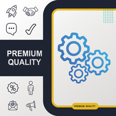 settings icon graphic element. Modern design.