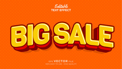 Editable text style effect - special promotion big sale 3d text effects