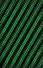 green and black halftone dot and spot diagonal pattern and design
