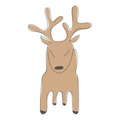 Cute Deer Sleeping,Animal Vector Illustration