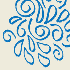 hand drawing vector modern brush pen pattern